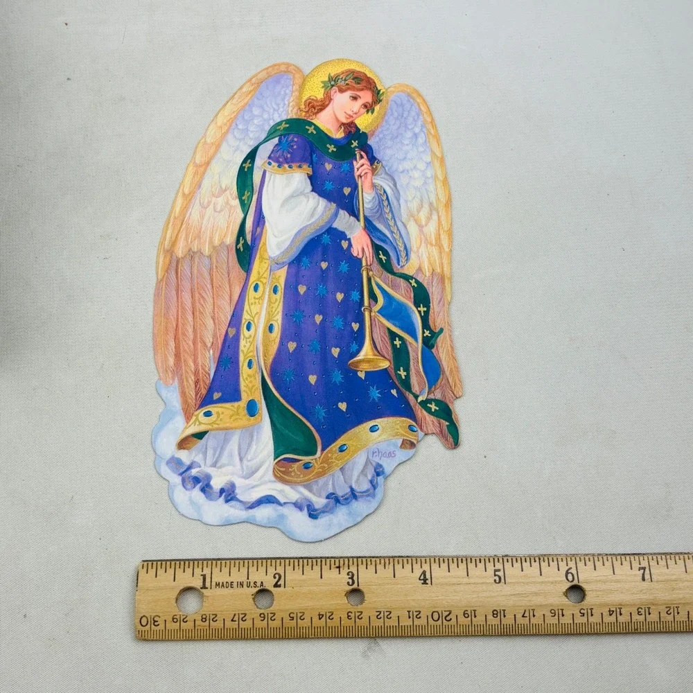 Hallmark Christmas Angel Chorus Trumpet Horn Robert Haas 48 Cards 52 Envelopes‎